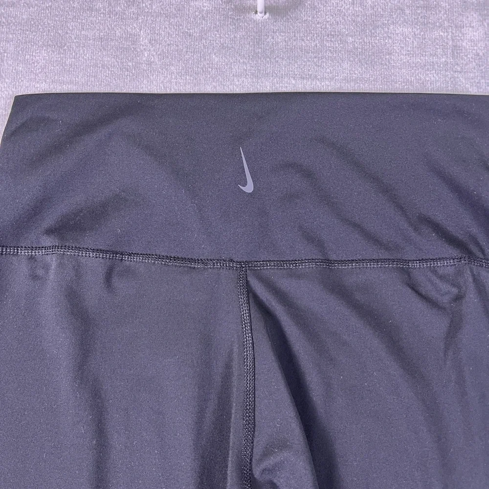 Nike Dri-Fit One High Rise 7/8 Leggings Womens Large Black Polyester Spandex
